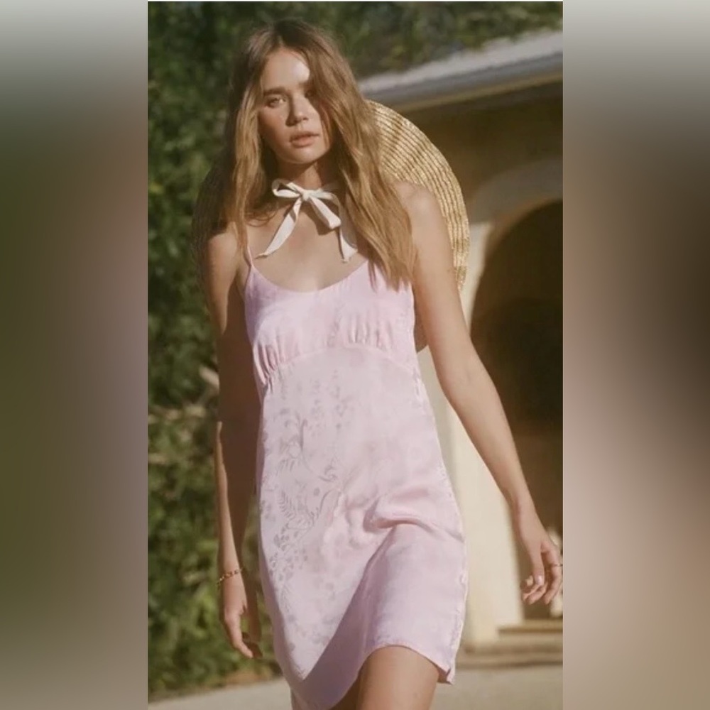 NWT Spell Verona Mini Slip Dress 90’s Pink